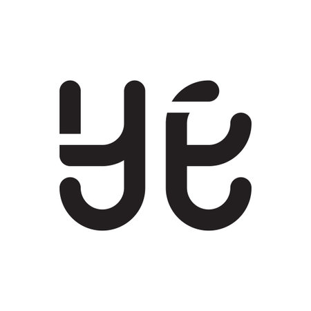 ye initial letter vector logo iconのイラスト素材