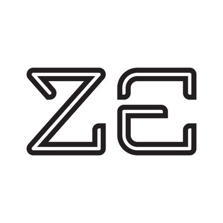 ze initial letter vector logo iconのイラスト素材