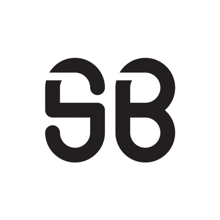 sb initial letter vector logo iconのイラスト素材
