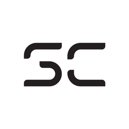 sc initial letter vector logo icon