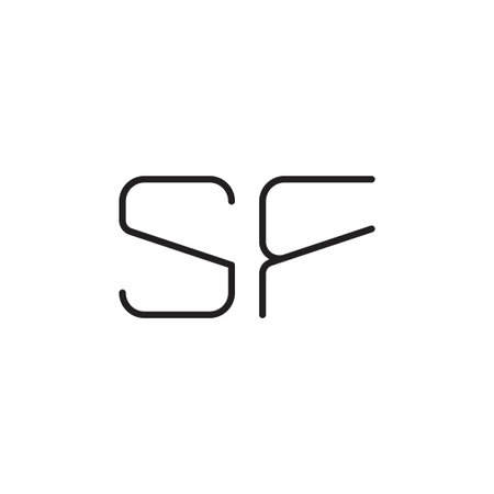 sf initial letter vector logo iconのイラスト素材