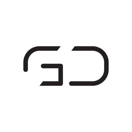gd initial letter vector logo iconのイラスト素材