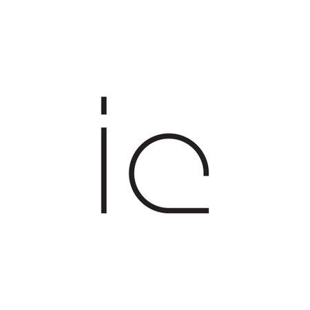 ic initial letter vector logo iconのイラスト素材