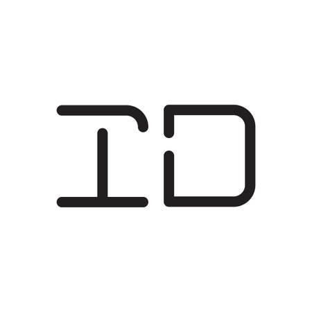 id initial letter vector logo iconのイラスト素材