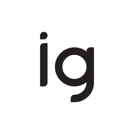 ig initial letter vector logo iconのイラスト素材
