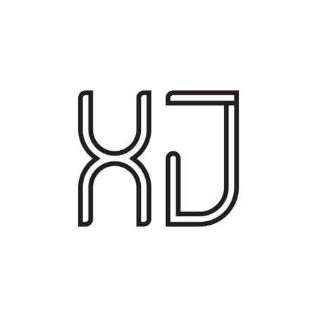 xj initial letter vector logo iconのイラスト素材