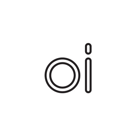 oi initial letter vector logo iconのイラスト素材