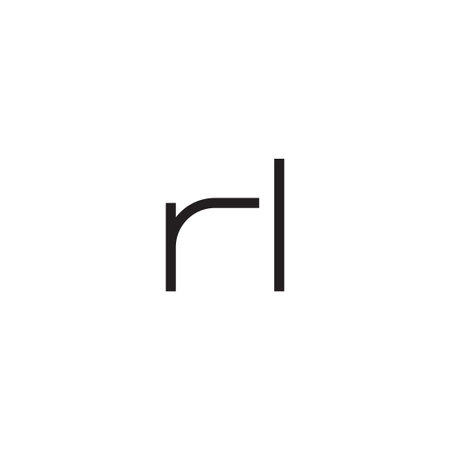 rl initial letter vector logo iconのイラスト素材
