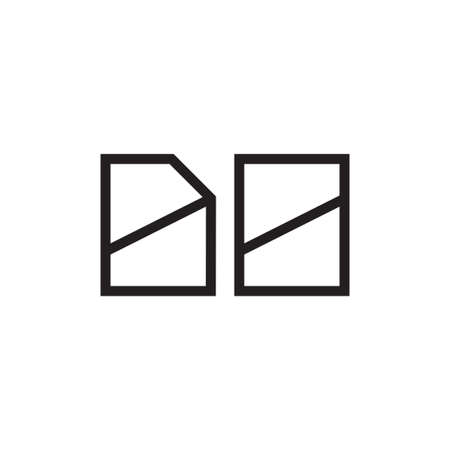 db initial letter vector logo iconのイラスト素材