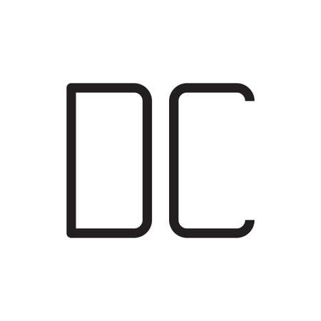 dc initial letter vector logo iconのイラスト素材