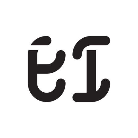 ei initial letter vector logo iconのイラスト素材
