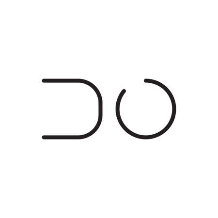 do initial letter vector logo iconのイラスト素材