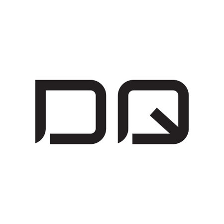 dq initial letter vector logo iconのイラスト素材