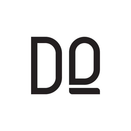 dq initial letter vector logo iconのイラスト素材