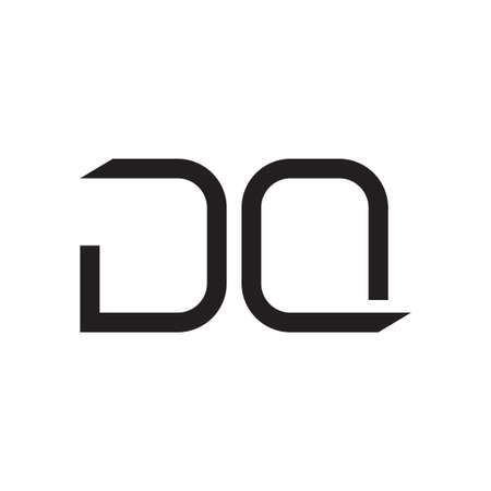 dq initial letter vector logo iconのイラスト素材