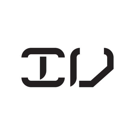 iv initial letter vector logo iconのイラスト素材