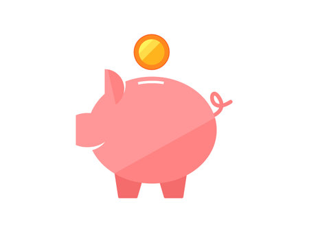 pig bank clip art vector illustrationのイラスト素材