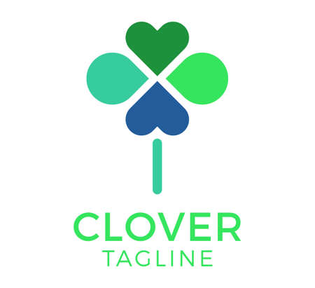 clover vector logo template designのイラスト素材