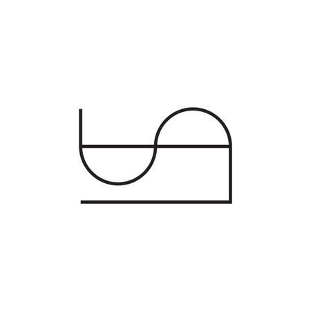 bg initial letter vector logoのイラスト素材