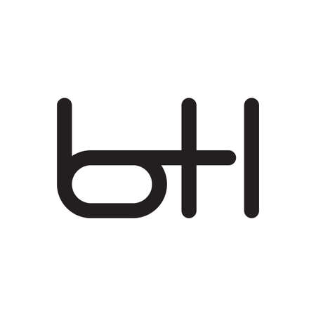 bh initial letter vector logoのイラスト素材