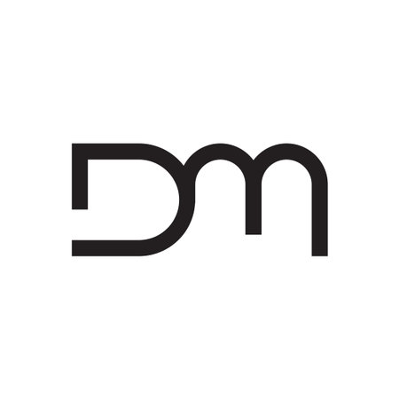 Dm Initial Letter Vector Logoのイラスト素材 イメージマート