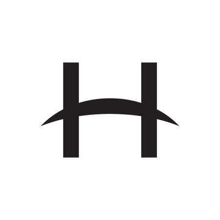 h initial letter vector logoのイラスト素材