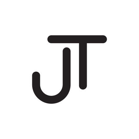 jt initial letter vector logoのイラスト素材