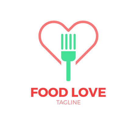 food love vector logo template designのイラスト素材