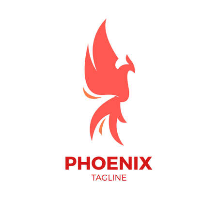 phoenix logo vector template designのイラスト素材