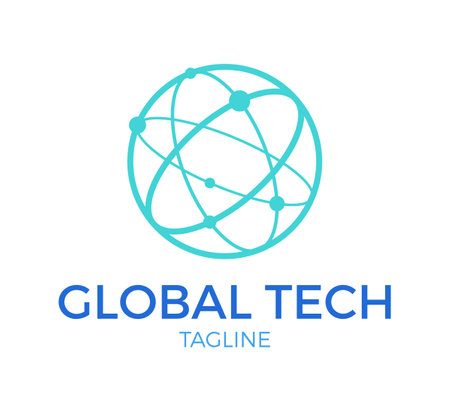 global tech vector logo template designのイラスト素材