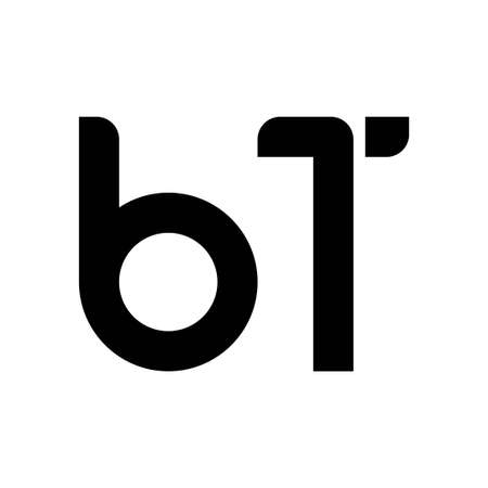 bt initial letter vector logoのイラスト素材
