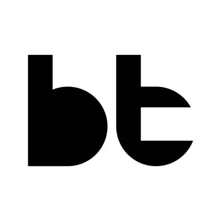 bt initial letter vector logoのイラスト素材