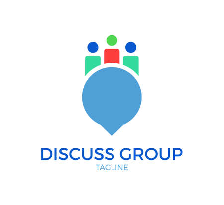 discuss group vector logo template designのイラスト素材