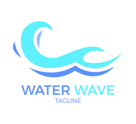 water wave vector logo template designのイラスト素材