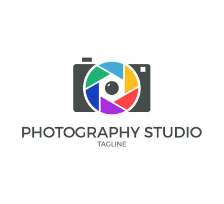 photography studio vector logo template designのイラスト素材
