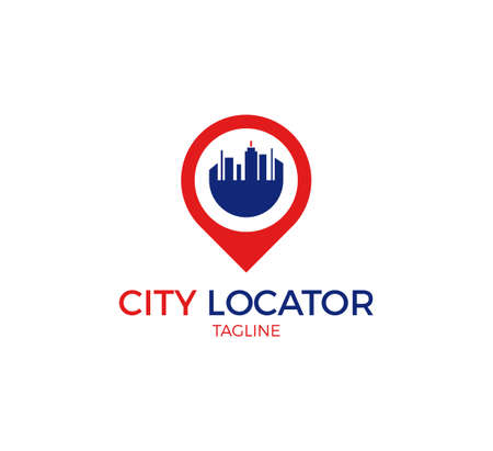 city locator vector  template designのイラスト素材