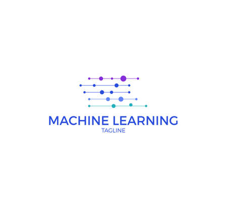 machine learning vector  template designのイラスト素材