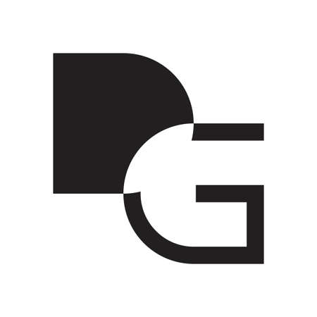 dg initial letter vector iconのイラスト素材