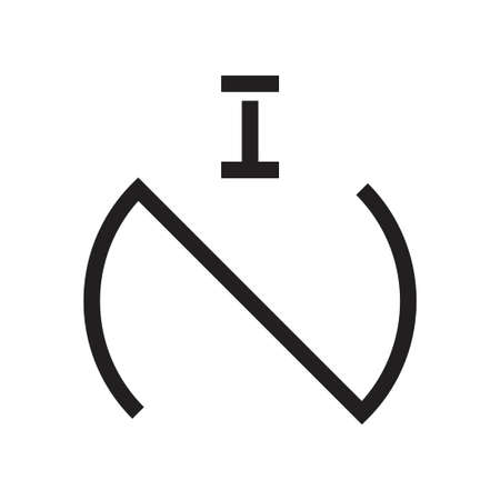 in initial letter vector logoのイラスト素材