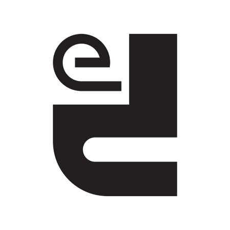 ed initial letter vector logoのイラスト素材