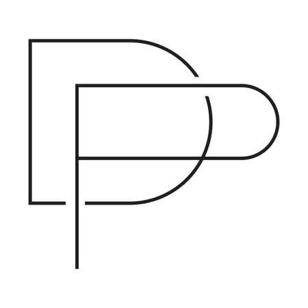 pd initial letter vectorのイラスト素材