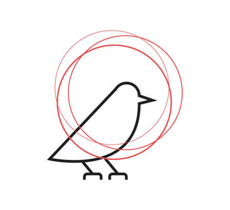 bird and nest vector design templateのイラスト素材