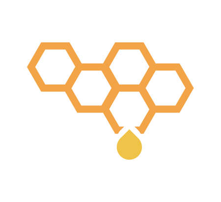 honey comb logo vector design templateのイラスト素材