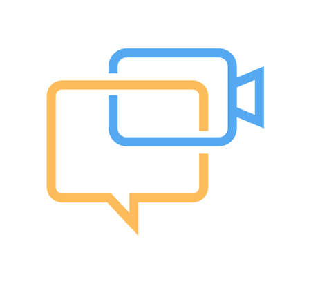 video call logo vector design templateのイラスト素材