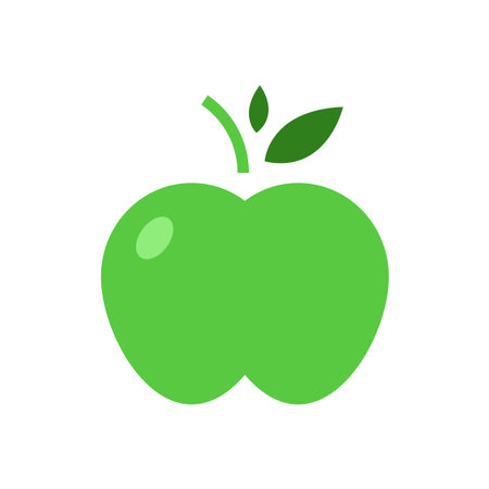 green apple logo vector design templateのイラスト素材