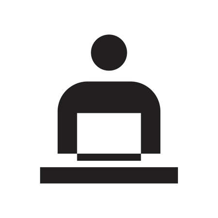 teleworking vector icon design templateのイラスト素材