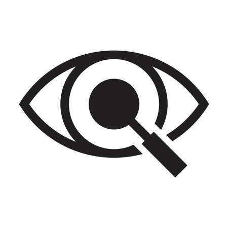 magnifier with eye icon vector sign designのイラスト素材