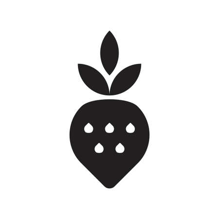 strawberry icon vector sign designのイラスト素材