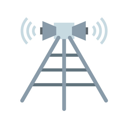 wireless tower flat clipart vector illustrationのイラスト素材