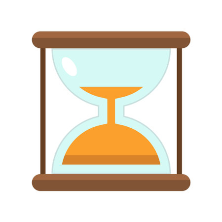 hourglass flat clipart vector illustration
